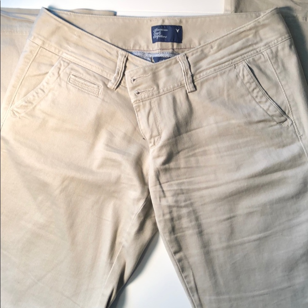 American Eagle tan stretch pants (size 4R ).. - Picture 3 of 5